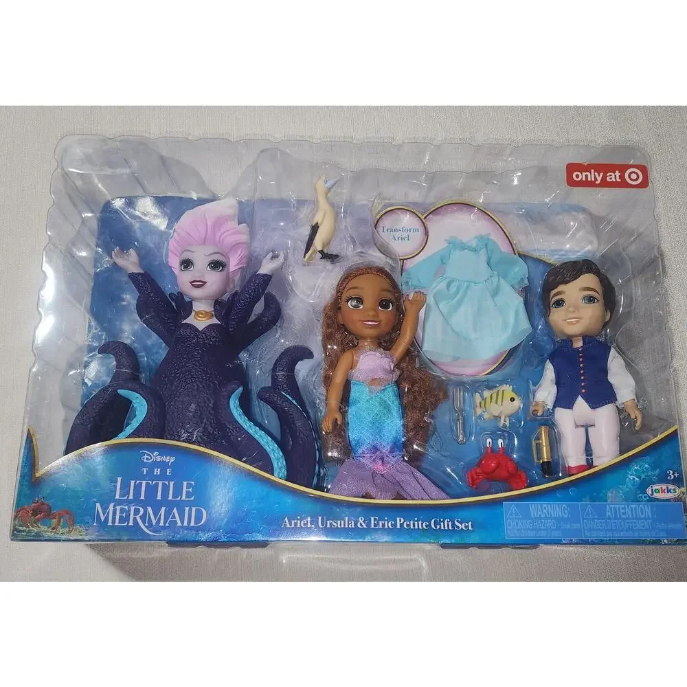 The little mermaid  Ariel, Ursula and Eric petite gift set